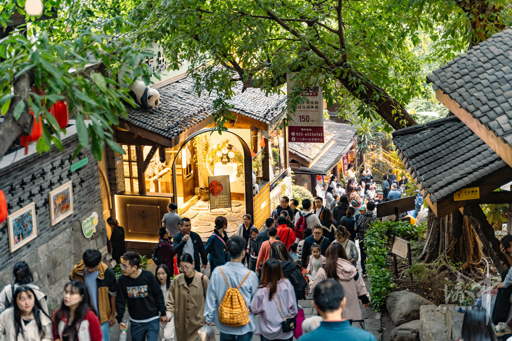 人流如织的十八梯传统风貌区。.jpg